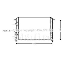 RTA2241 - Радиатор охлаждения (AVA) Renault Megane 1 (1995-1999)