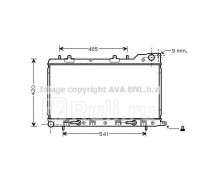 SU2048 - Радиатор охлаждения (AVA) Subaru Forester SF (1997-2002)
