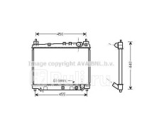 TO2258 - Радиатор охлаждения (AVA) Toyota Yaris (1999-2005)