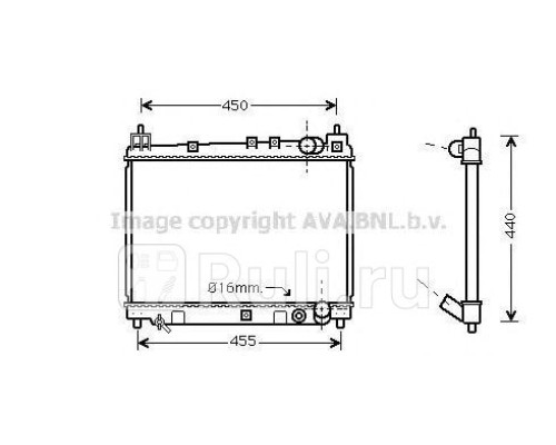 TO2258 - Радиатор охлаждения (AVA) Toyota Yaris (1999-2005)