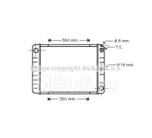 VO2027 - Радиатор охлаждения (AVA) Volvo 740/760 (1982-1992)