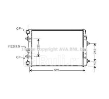 SAA2010 - Радиатор охлаждения (AVA) Skoda Fabia 2 рестайлинг (2010-2014)