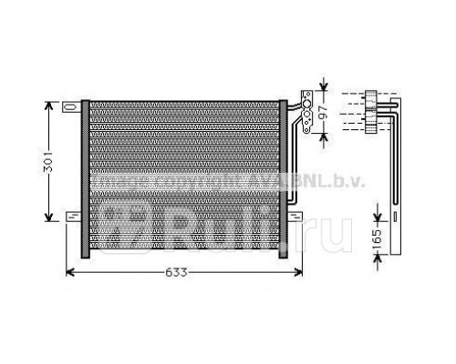 BW5203 - Радиатор кондиционера (AVA) BMW E46 (2001-2005)