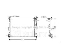 DN2235 - Радиатор охлаждения (AVA) Renault Clio 3 рестайлинг (2009-2011)