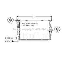 BWA2291 - Радиатор охлаждения (AVA) BMW E92 купе (2006-2014)
