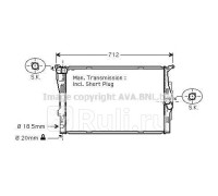 BWA2291 - Радиатор охлаждения (AVA) BMW E90/E91 рестайлинг (2008-2012)