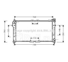 MZ2027 - Радиатор охлаждения (AVA) Mazda 626 GF рестайлинг (1999-2002)