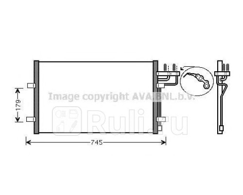 FDA5367 - Радиатор кондиционера (AVA) Ford Focus 2 (2005-2008)