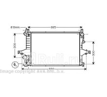 VO2117 - Радиатор охлаждения (AVA) Volvo S80 (1998-2006)