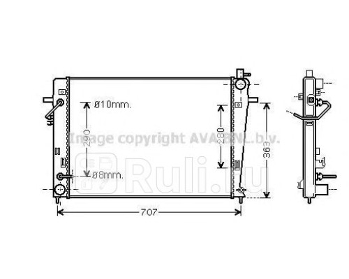 HY2203 - Радиатор охлаждения (AVA) Hyundai Tucson 1 (2004-2010)