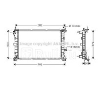 FD2379 - Радиатор охлаждения (AVA) Ford Focus 1 (2001-2005)