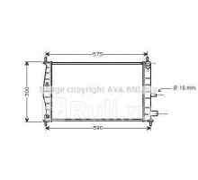 FDA2218 - Радиатор охлаждения (AVA) Ford Fiesta 4 (1999-2002)