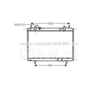 FT2185 - Радиатор охлаждения (AVA) Fiat Bravo (1995-2001)