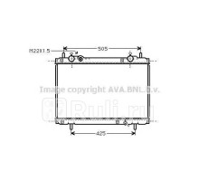 FT2185 - Радиатор охлаждения (AVA) Fiat Bravo (1995-2001)
