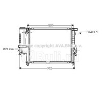 BW2121 - Радиатор охлаждения (AVA) BMW E39 (1995-2004)