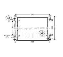 AI2231 - Радиатор охлаждения (AVA) Audi A6 C6 рестайлинг (2008-2011)