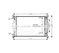 AI2202 - Радиатор охлаждения (AVA) Audi A4 B5 рестайлинг (1999-2001)