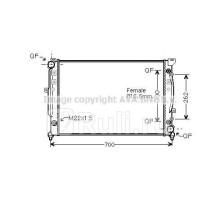 AIA2125 - Радиатор охлаждения (AVA) Audi A4 B5 рестайлинг (1999-2001)