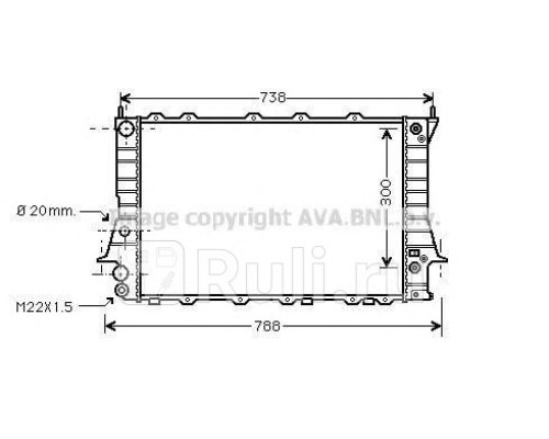 AIA2078 - Радиатор охлаждения (AVA) Audi 100 C4 (1990-1994)