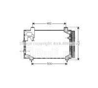 TO5394D - Радиатор кондиционера (AVA) Toyota Avensis 2 рестайлинг (2006-2009)