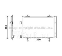 CNA5274D - Радиатор кондиционера (AVA) Peugeot 407 (2004-2011)