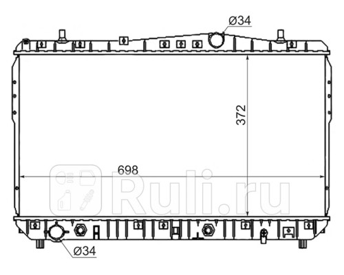 DW0004-1.4 - Радиатор охлаждения (SAT) Chevrolet Lacetti хэтчбек (2004-2013)