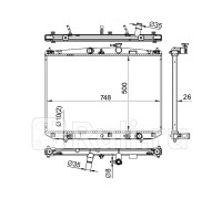 TY0003-15 - Радиатор охлаждения (SAT) Lexus RX (2015-2021)