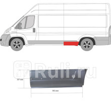 2097566 - Ремонтная арка крыла правая задняя (KLOKKERHOLM) Citroen Jumper 250 (2006-2014)