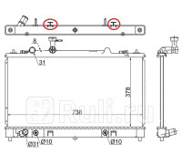 SG-MZ0005-2 - Радиатор охлаждения (SAT) Mazda 6 GH (2007-2009)
