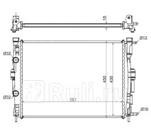 RN0004-02 - Радиатор охлаждения (SAT) Renault Megane 2 (2002-2006)