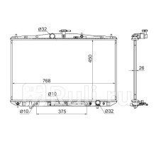 TY0003-RX270 - Радиатор охлаждения (SAT) Lexus RX (2008-2012)