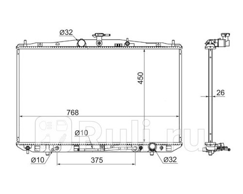 TY0003-RX270 - Радиатор охлаждения (SAT) Lexus RX (2008-2012)