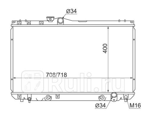 TY0005-90 - Радиатор охлаждения (SAT) Toyota Cresta 90 (1992-1996)