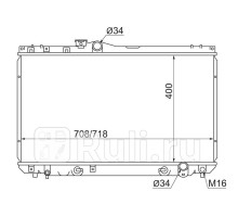TY0005-90 - Радиатор охлаждения (SAT) Toyota Chaser 90 (1992-1996)