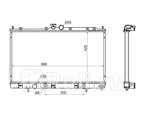 SG-MC00088 - Радиатор охлаждения (SAT) Mitsubishi Outlander CU (2002-2008)