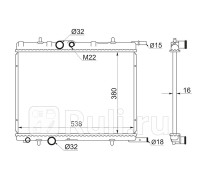 PG0001 - Радиатор охлаждения (SAT) Peugeot 206 (1998-2009)