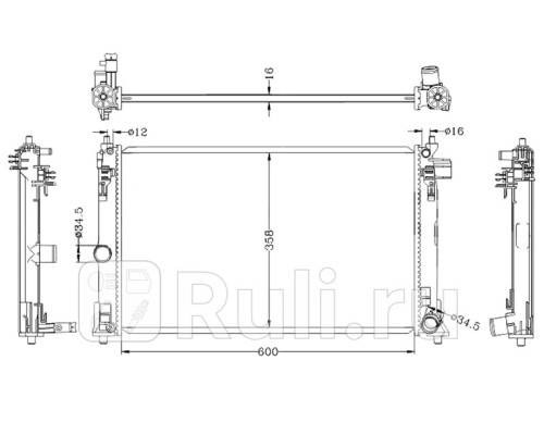 ST-10-0022 - Радиатор охлаждения (SAT) Toyota C-HR (2016-2021)