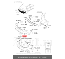 924051R200 - Фонарь левый задний в бампер (HYUNDAI-KIA-MOBIS) Hyundai Solaris 1 (2010-2014)