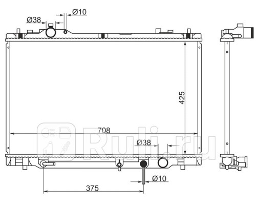 TY0007-10 - Радиатор охлаждения (SAT) Lexus LS 460 (2009-2012)