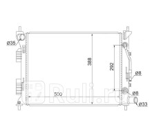 HY0016 - Радиатор охлаждения (SAT) Kia Rio 3 рестайлинг (2015-2017)