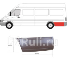 3546605 - Ремонтная арка крыла левая задняя (KLOKKERHOLM) Mercedes Sprinter 901-905 рестайлинг (2000-2006)