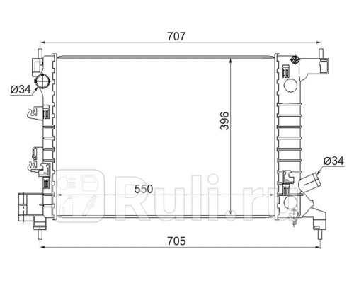 SG-CV0011 - Радиатор охлаждения (SAT) Chevrolet Aveo T300 (2011-2015)