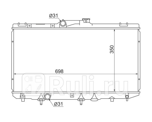TY0001-100 - Радиатор охлаждения (SAT) Toyota Corolla AE100 лифтбек (1991-1997)