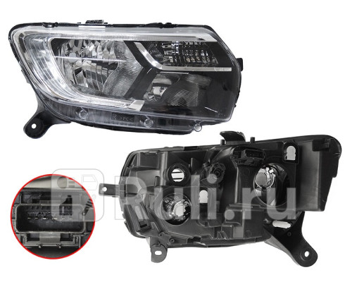 ST-551-11R8R - Фара правая (SAT) Renault Logan 2 рестайлинг (2018-)