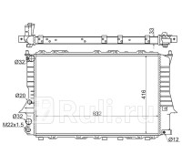 SG-AD0002-MT - Радиатор охлаждения (SAT) Audi 100 C4 (1990-1994)