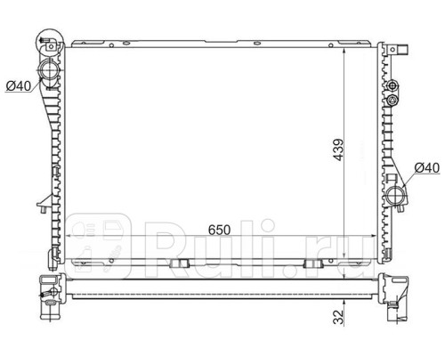 BW0006-97 - Радиатор охлаждения (SAT) BMW E39 (1995-2004)
