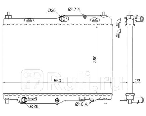 FD0008-09 - Радиатор охлаждения (SAT) Ford Fiesta 6 (2008-2019)