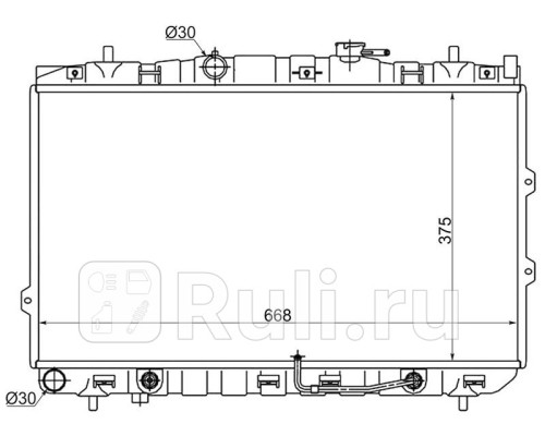 KI0002 - Радиатор охлаждения (SAT) Kia Cerato 1 LD (2003-2007)