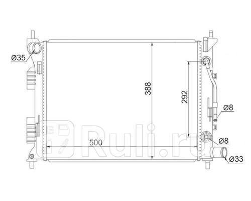 HY0016 - Радиатор охлаждения (SAT) Hyundai Solaris 1 (2010-2014)