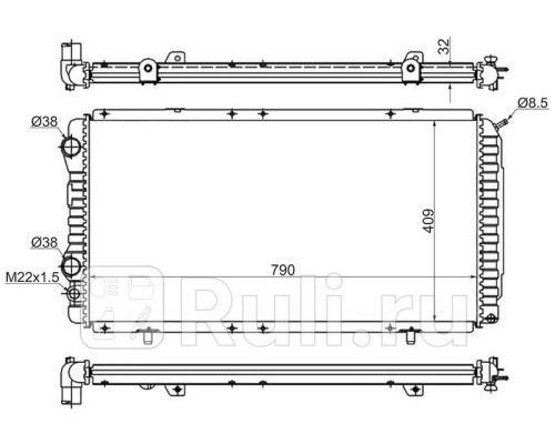 SG-PG0009-94 - Радиатор охлаждения (SAT) Fiat Ducato 230 (1994-2002)